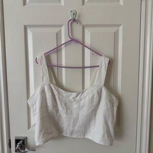 Abercrombie & Fitch White Crop Top